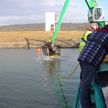 Op stromend water werkt de duiker vanuit de manbak