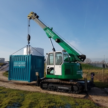 De Beaver met de hijscontainer De Beaver met de hijscontainer