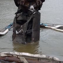 Een auto wordt door het WAK gebrogen